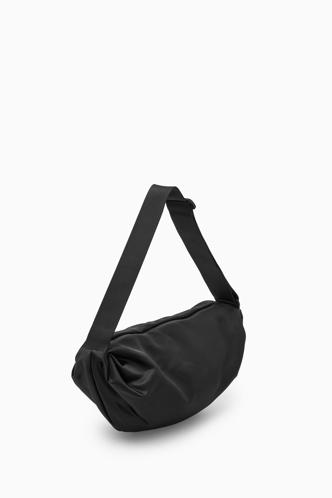 COS Oversized Draped Crossbody Bag in BLACK